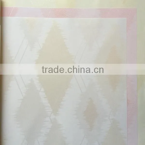 Hot Washable Deep Embossed Rhombus Vinyl Wallpaper for Home Decoration photo-5