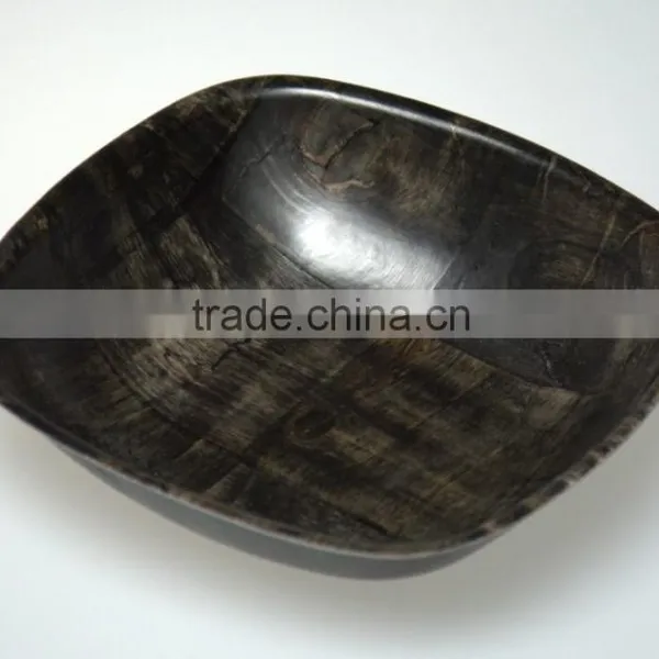 2015 New Style French Creative Black Color Woven Rustic Wooden Bowl Serving Kitchenware Tableware photo-5