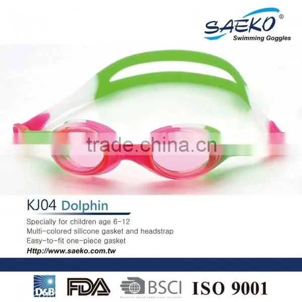 Dolphin - One Piece Anti-Glare UV Protection Junior Children Kids Swimming Goggles Play Fun photo-3