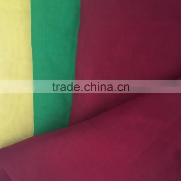 2016 Wholesale Voile Fabric Roll 100% Polyester Fabric Plain Dyed Design photo-2
