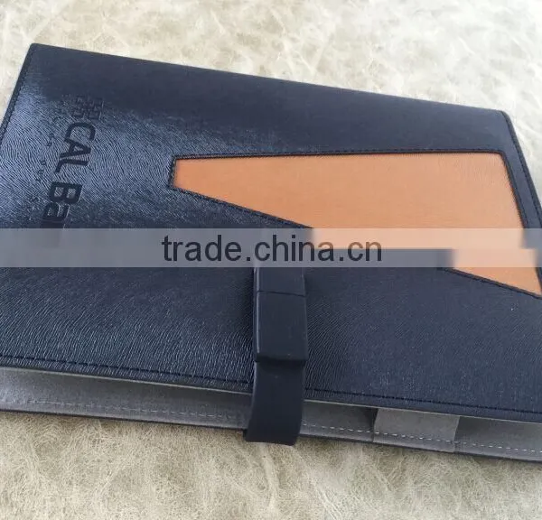 2016 Faux Leather Cover Pen Drive Notebook photo-2