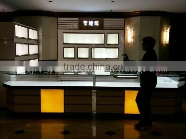 Indian Carved Solid Wood Furniture Kiosk for Jewelry Store Interior Decoration photo-5