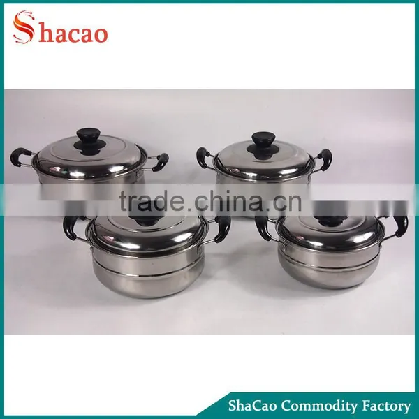 8pcs Stainless Steel Pot Mirror Finishing Cookware Sets Kitchen Stainless Steel Cookware Set Kitchen Queen With Lid
