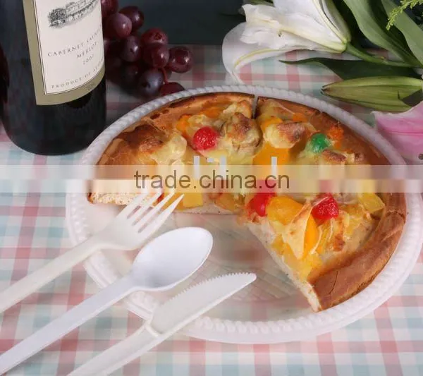 Eco Friendly Biodegradable Cornstarch Disposable Plastic Food Plate