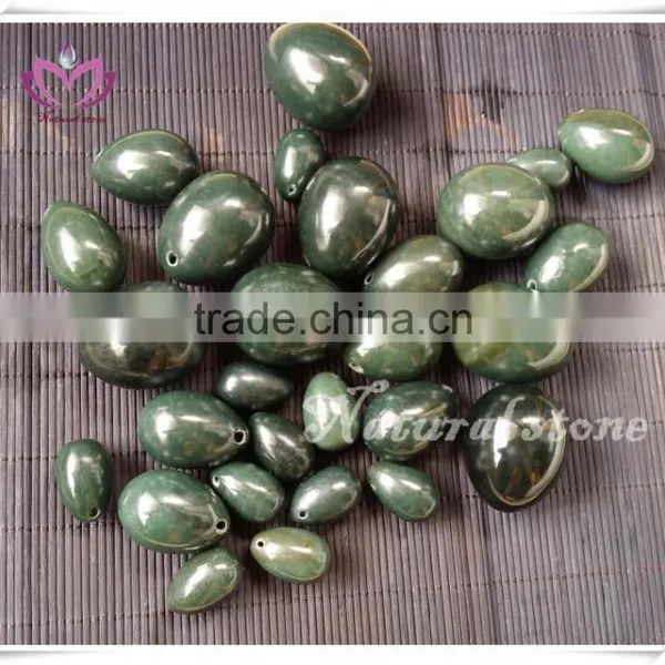 Wholesale Yoni Jade Eggs, Various Size, Sideway Drilled, Made of Natural & Genuine Nephrite