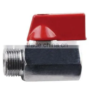Mini Ball Valve With Size of 1/4" 3/8"1/2" ,brass Chrome Planted photo-5