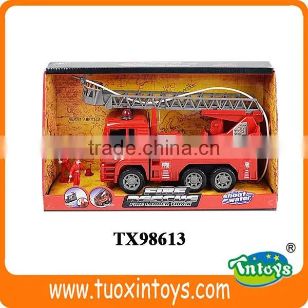 Plastic Toy Truck, Fire Fighting Toys, Blue Fire Truck Toy photo-2