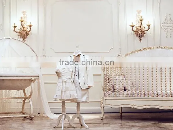Victoria Style Carved Wooden Uphostered Bed, Ornate Design Children Bedroom Furniture Set, Child/Kid's Bed Set photo-3