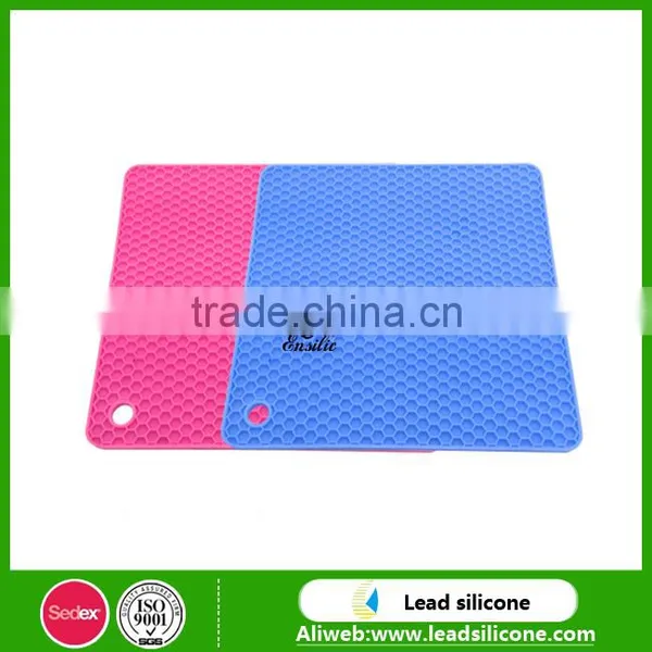 Custom Heat Resistant Honeycomb Shape Silicone Table Mat photo-4