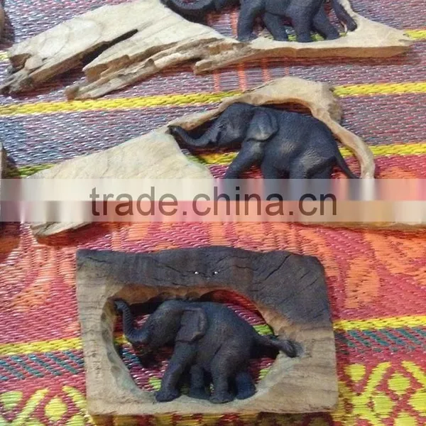 Wood Carved Elephant photo-3