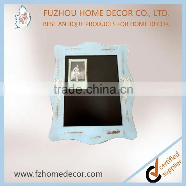 MDF Antique Pink Wall Chalkboard With Photo Frame for Children photo-2
