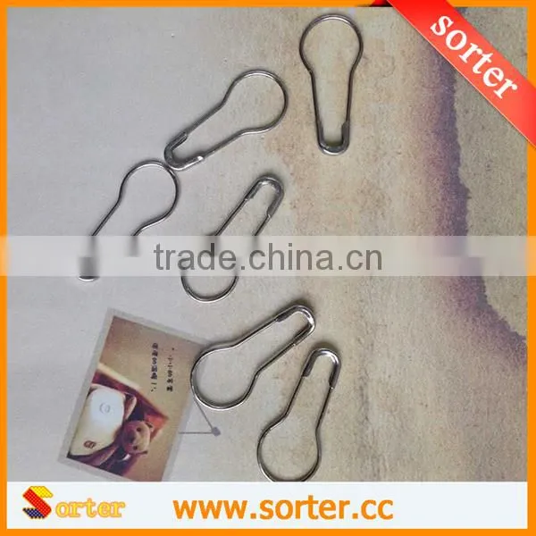 2016 Hot Sale Silver Calabash Shape Safety Pin Pear Gourd Shape Coilless Tag Fastener Pin