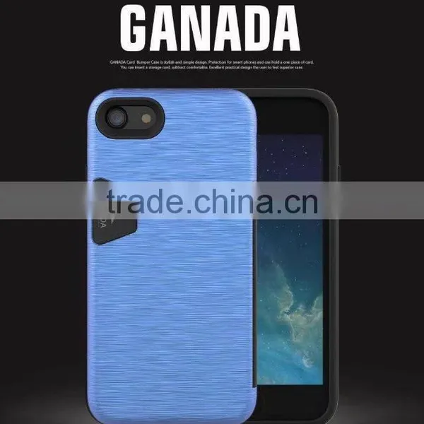 Ganada Anti-skid Card Bumper/card Pocket PC&TPU Cell Phone Case for Iphone photo-4