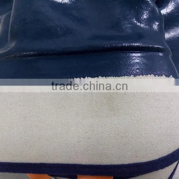 DDSAFETY Big Discount Dark Blue Nitrile Coated Cotton Hard Work Industrial Gloves photo-2
