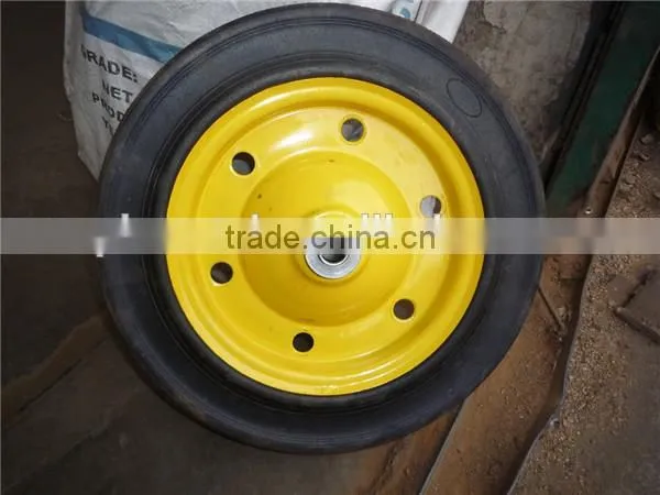 13x3 Powder Rubber Wheel Heavy Duty Solid Rubber Wheels photo-5