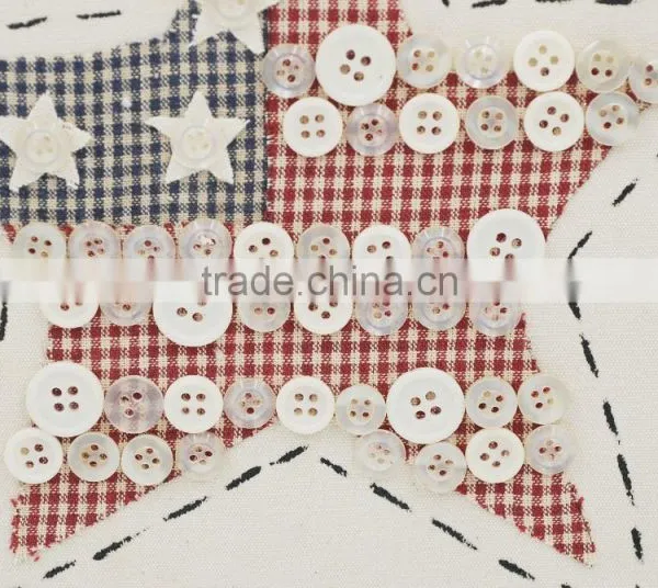 2017 Hot Sale for National Day Beautiul Star Many Buttons Fabric Wood Shadow Box Frame photo-2
