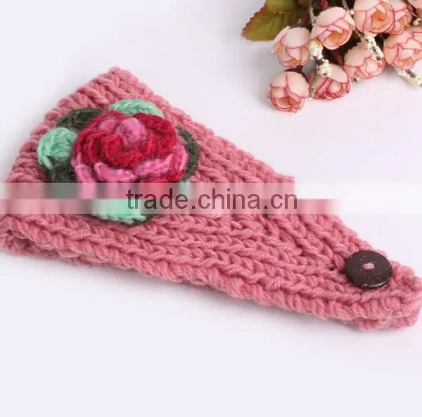 Hot Sell Stock Crochet Head Wraps Crochet Knit Headwrap photo-3