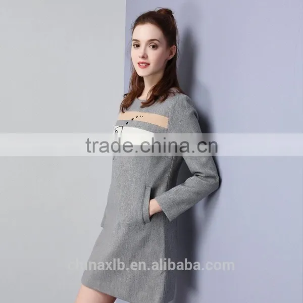 Women's New Style Slim Long Wool Dresses Wholesale photo-5