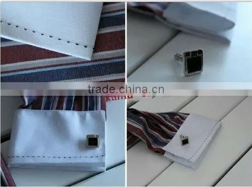 Double High Collar Dress Shirts French Cuff Shirt for Man Italian Designer Shirts photo-4