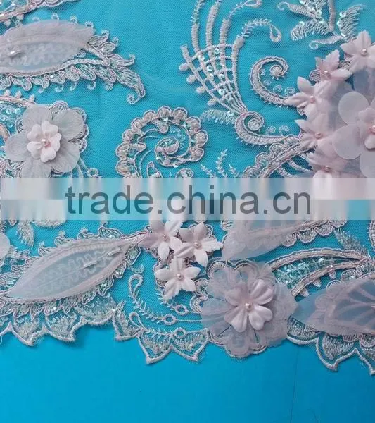 Chinese Wholesale 3d African Lace Dress Fabric photo-6