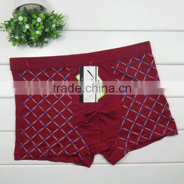 Fashion Printed Grid Men Underwear Wholesale Men Boxer Briefs Boyshort photo-3