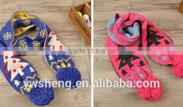 Christmas Styles Good Quality Made Scarf Baby Kids Knit Scarf Pattern photo-3