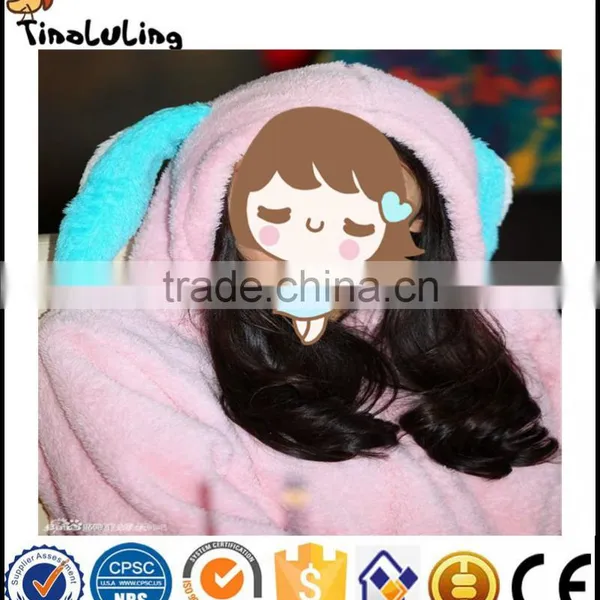 Autumn and Winter Cosplay Costume Cute Rabbit Flannel Cartoon Animal One Piece Sleepwear Coral Fleece Long-sleeve Lovers Lounge photo-4