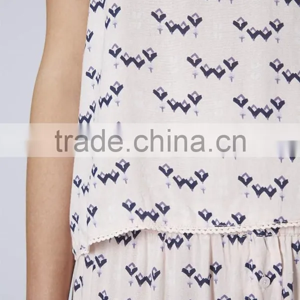 Heart Print Sleeveless Girl in Pajamas Photo photo-4