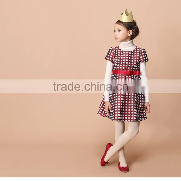 2017 High Quality One Piece Design Spring Summer Short Sleeve Baby Girl Party Dress Children Frocks Designs photo-5