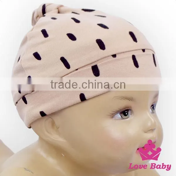 Adorable Unisex Newborn Baby Gift Sets Dot Pattern Cotton Fabric Infant Beanie Hat Cap photo-2