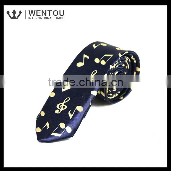 Wholesale Fashionable Musical Notes Printed Tie photo-4
