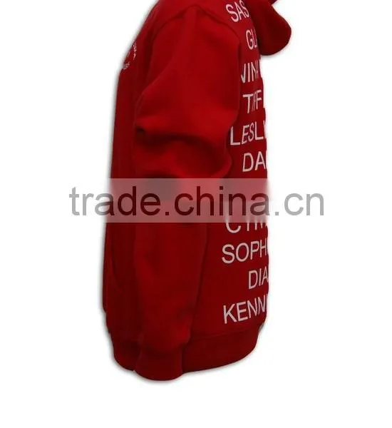 Lastest Product Best Price Full Printing Plain Red Pullover Hoodie photo-2