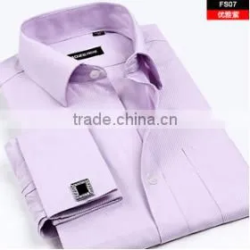 100%Cotton High Quality Men Wedding Dress Business Slim Fit Shirts For Men Long Sleeve photo-6