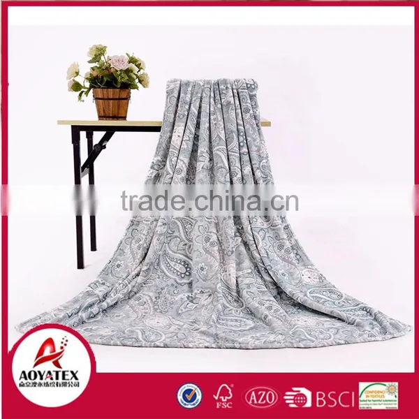 Very Warm Classical Soft Thick Fleece Printed Flannel Blanket