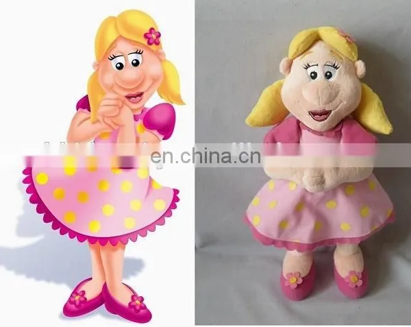 Welcome OEM Order Cute Girl Plush Toys for Crane Machines