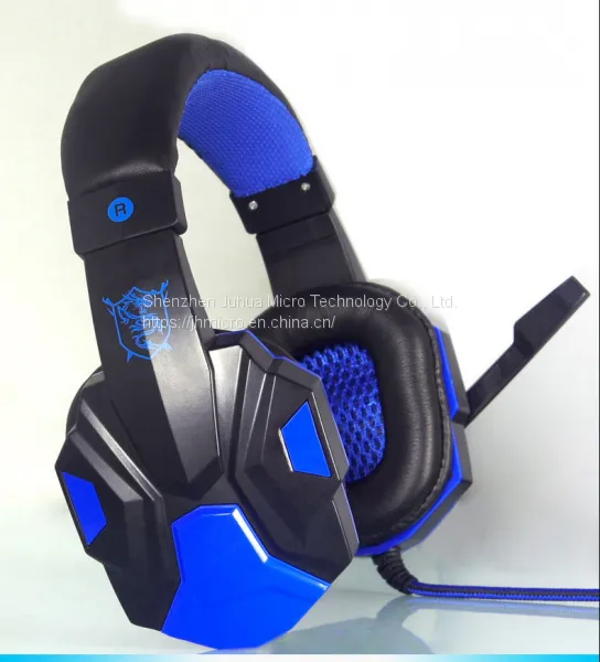 Hot Selling LED Over-ear Computer Gaming Headset Headphone With Mic For Steam Game photo-3