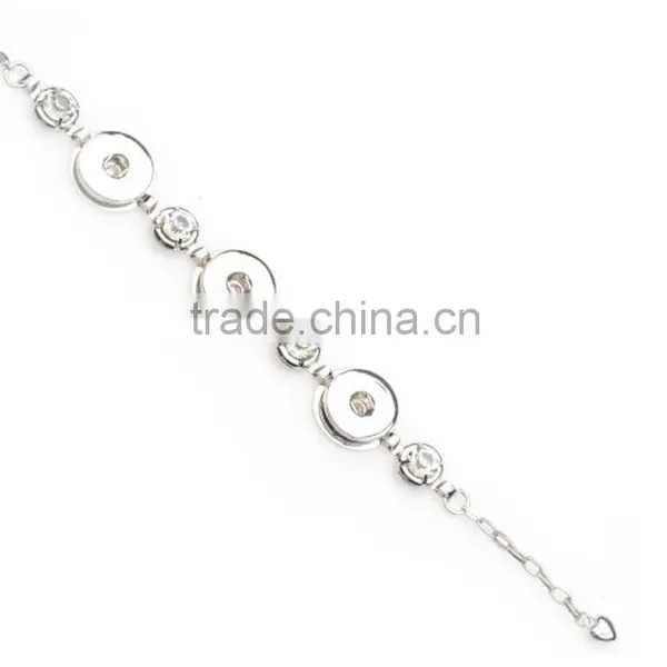 New Design Fashion Stainless Steel Bangle Snap Button Charm Bracelet From China photo-2