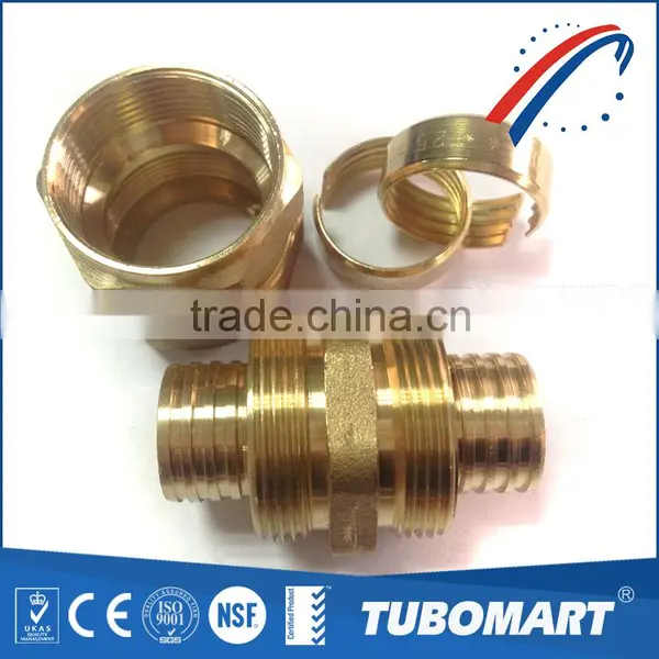 Lead Free BSP NPT 110 Series Brass Union Male Female Equal Screw Fitting for Water Pex Pipes photo-6