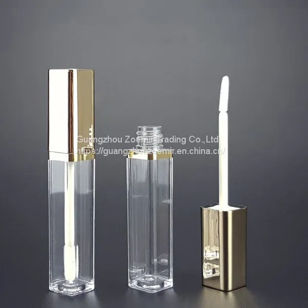 Luxury Gold Lipgloss Tube Empty Crystal Liquid Eye Shadow Container