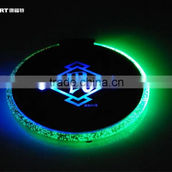 Mini Colorful Round Illuminated Sticker Coaster photo-5