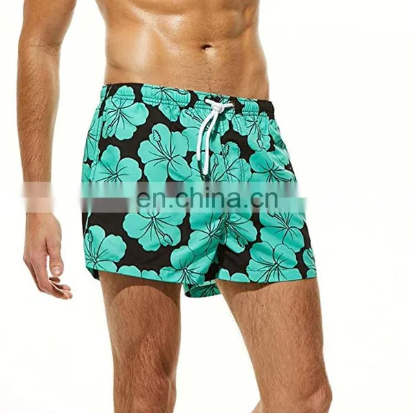 2021 Mens Holidays Hawaii Flower Print Bathing Fashion-Board-shorts Swim Trunks