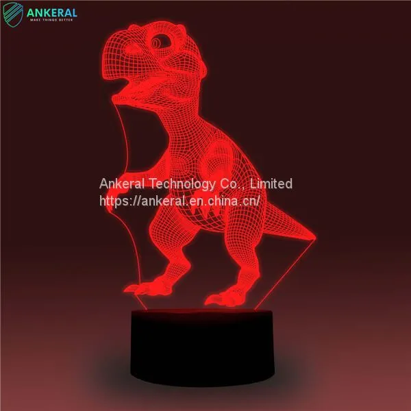 High Quality Customized Dinosaur 3D Acrylic Lamp APP Control for Kids photo-4
