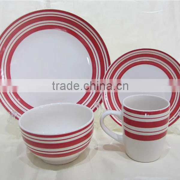 Stoneweare Dinnerset With Handprint Line Porcelain Unbreakable Dinnerware Withcheap Price and Good Quality photo-5