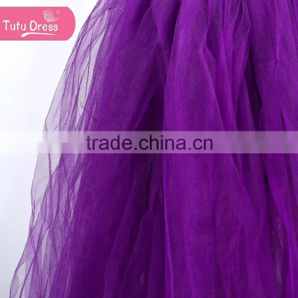 New Design Tulle Purple Dress for Girls photo-6