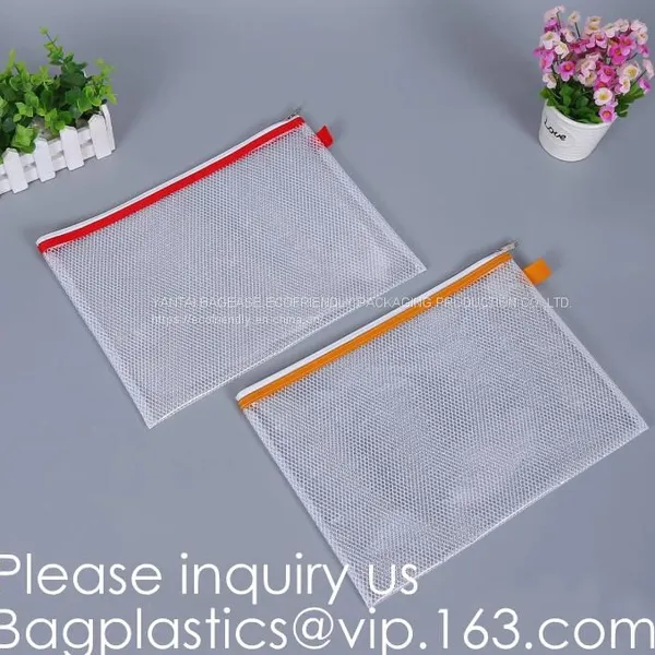 Makeup Bags, Frosted PVC Zipper Bags,Clear PVC Material Plastic Slide Pouch,PVC Zip Lock Document Bags photo-5