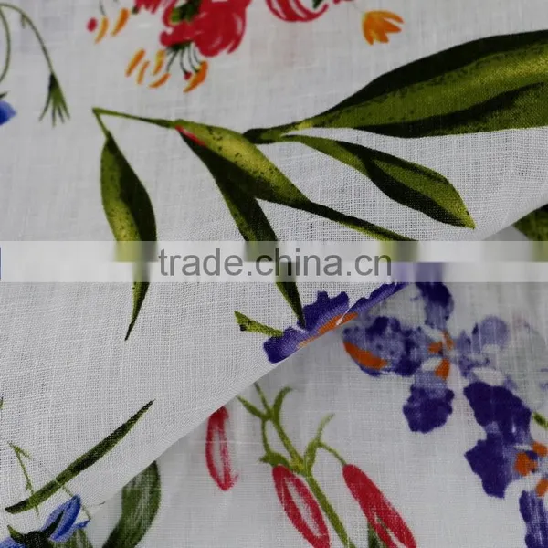 Print Linen Fabric Wholesale,women's Fashion Dress Fabric,100% Linen Fabric photo-2