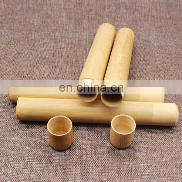 Bamboo and Wood Toothbrush Box Bamboo Tube Wood Tube photo-2