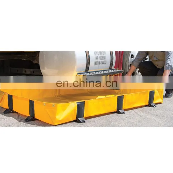 Ready Made 10'x10'x1' 12'x20'x1' 12'x30'x1' L-Rod Bracket Black Yellow Color Oil Containment Berm for Spill Control photo-5