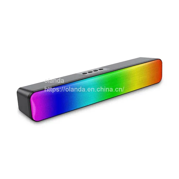 Factory 2400Mah Sound Bar Computer Gaming Soundbar Subwoofer Blue Tooth Speaker 10W Desktop Wireless Speaker Oem Odm photo-2