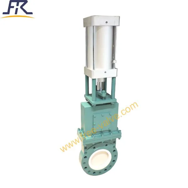 Pneumatic Split Type Ceramic Lined Knife Gate Valve photo-3